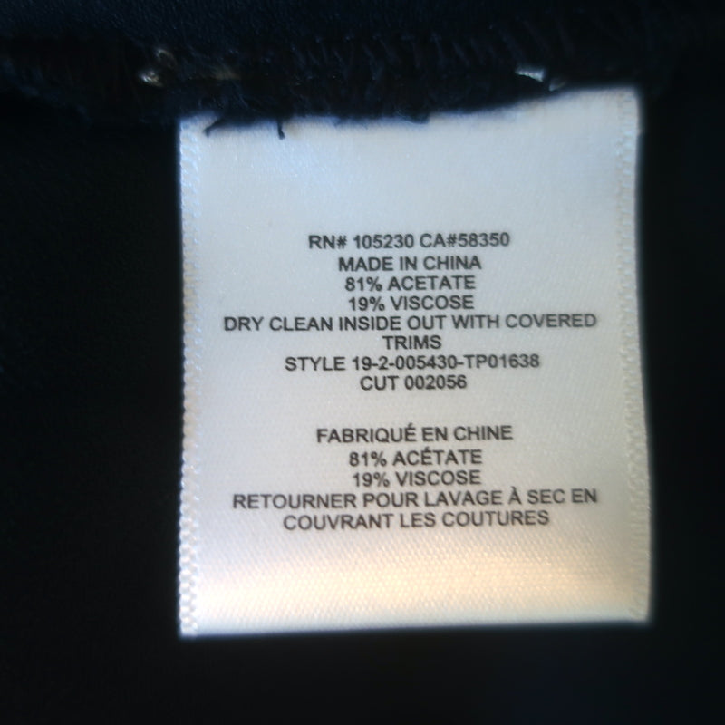 Joie Desmonda Pajama Top Navy Satin Size Large Button-Down Blouse