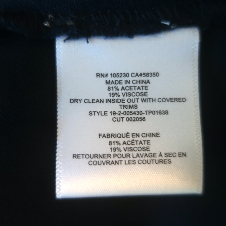 Joie Desmonda Pajama Top Navy Satin Size Large Button-Down Blouse