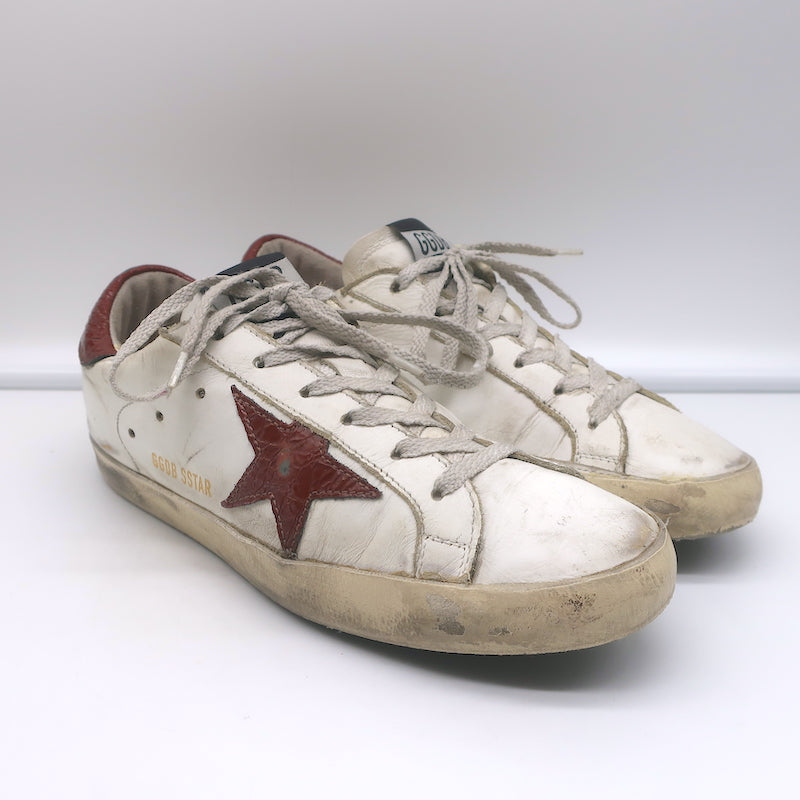 【送料&関税込】Golden Goose White Leather Sneakers Golden Goose EU 36 US 6 Womens Sneakers White Gray Leather
