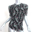Isabel Marant Udellnad Short Sleeve Top Black Paisley Print Velvet Size 36