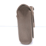 Perrin Le Cabriolet Glove Clutch Mauve Metallic Grained Leather NEW