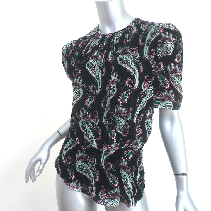 Isabel Marant Udellnad Paisley top Sz 36, detail close-up