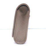 Perrin Le Cabriolet Glove Clutch Mauve Metallic Grained Leather NEW