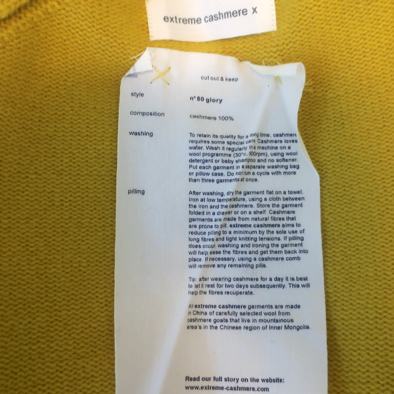 Extreme Cashmere N°80 Glory Crewneck Sweater Mustard One Size