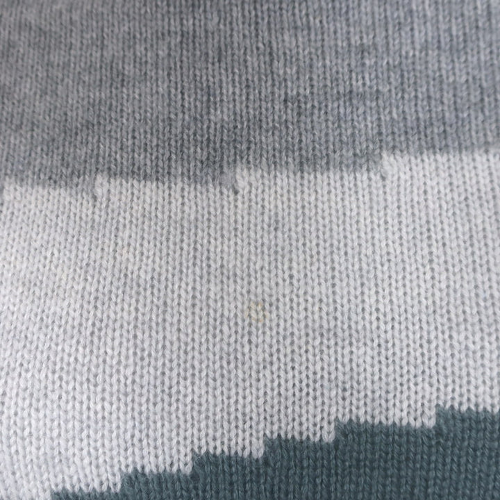 Amina Rubinacci Cashmere Intarsia Knit Turtleneck Sweater Gray Size 42