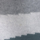 Amina Rubinacci Cashmere Intarsia Knit Turtleneck Sweater Gray Size 42