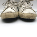 Golden Goose Superstar Sneakers White Leather & Croc-Embossed Patent Size 38