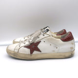 Golden Goose Superstar Sneakers White Leather & Croc-Embossed Patent Size 38