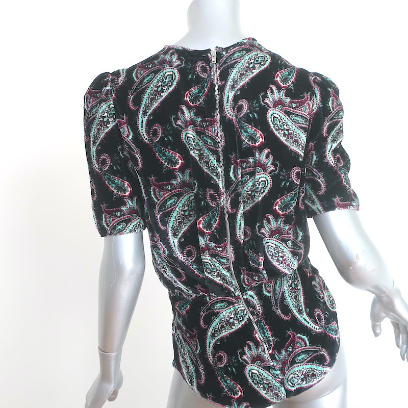 Isabel Marant Udellnad Paisley top Sz 36, side view