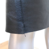 Vintage Gucci Belted Leather Skirt Black Size 42