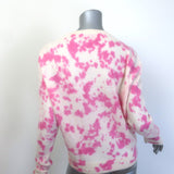 The Elder Statesman Tranquility Tie Dye Cashmere Sweater Cream/Pink Size Medium