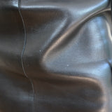 Vintage Gucci Belted Leather Skirt Black Size 42