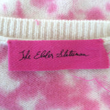 The Elder Statesman Tranquility Tie Dye Cashmere Sweater Cream/Pink Size Medium