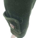 Gucci 2006 Double Breasted Velvet Jacket Dark Green Stretch Cotton Size 40