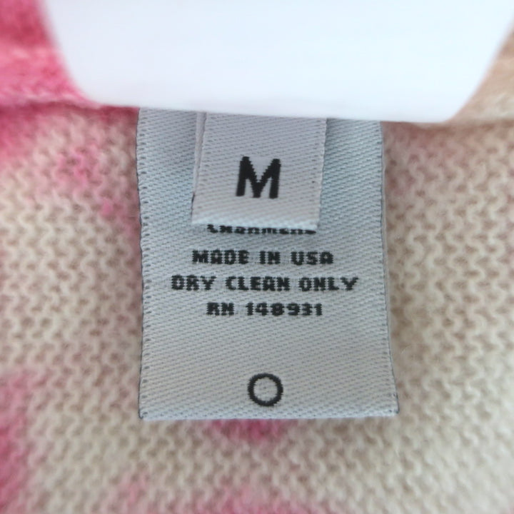 The Elder Statesman Tranquility Tie Dye Cashmere Sweater Cream/Pink Size Medium