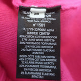 Isabel Marant Etoile Azra Half-Zip Jacquard Logo Sweater Hot Pink Size 36