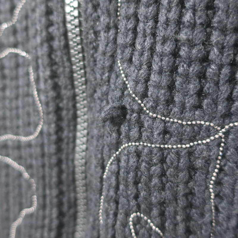 Brunello Cucinelli Cashmere Reversible Monili Beaded Vest Charcoal Size Medium