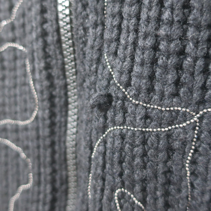 Brunello Cucinelli Cashmere Reversible Monili Beaded Vest Charcoal Size Medium