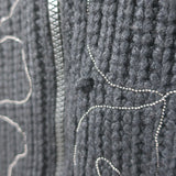 Brunello Cucinelli Cashmere Reversible Monili Beaded Vest Charcoal Size Medium