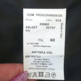 Emporio Armani Double Breasted Striped Coat Black Virgin Wool Size 40