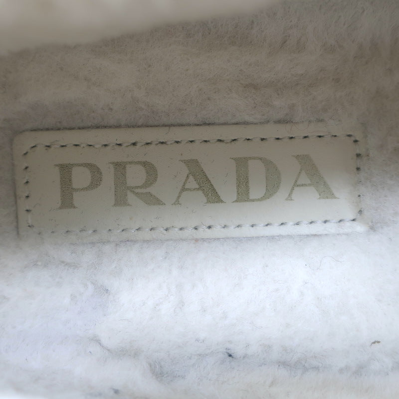 Prada Shearling-Lined Loafers Caramel Brown Suede Size 39