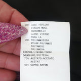 Emporio Armani Double Breasted Striped Coat Black Virgin Wool Size 40