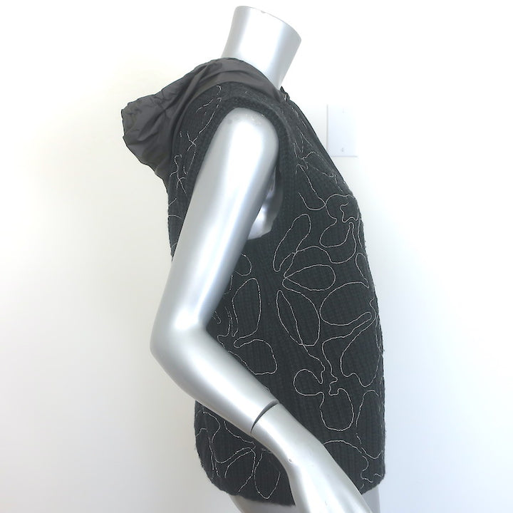 Brunello Cucinelli Cashmere Reversible Monili Beaded Vest Charcoal Size Medium