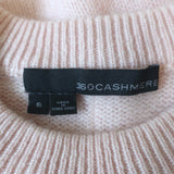 360 Cashmere Kailani Puff Sleeve Sweater Light Pink Cashmere Size Small