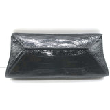 Nancy Gonzalez Crocodile Trapezoid Clutch Black Small Shoulder Bag