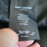 Saint Laurent Lamb Leather Mini Dress Black Size 38 Cap Sleeve Shift
