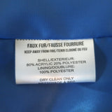 Apparis Tukio Faux Fur Biker Jacket Blue Size Small