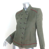 Ann Demeulemeester Military Jacket Olive Linen Size 38