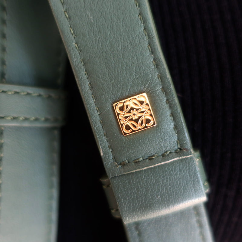 Loewe Small Puzzle Edge Bag Forest Green Leather Crossbody