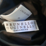 Brunello Cucinelli Cashmere Reversible Monili Beaded Vest Charcoal Size Medium