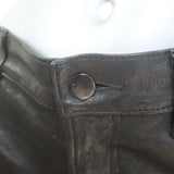 J Brand L8001 Stretch Leather Mid Rise Skinny Pants Black Size 28