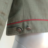 Ann Demeulemeester Military Jacket Olive Linen Size 38