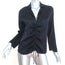 Giorgio Armani Ruched Satin Blouse Black Size 38 Long Sleeve Top
