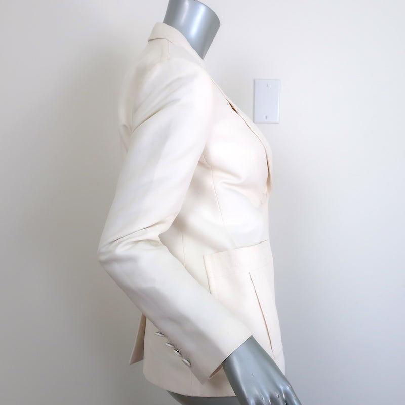 Gucci Blazer Cream Cotton-Blend Size 42 Two-Button Jacket