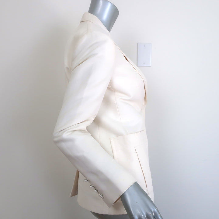 Gucci Blazer Cream Cotton-Blend Size 42 Two-Button Jacket