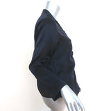 Giorgio Armani Ruched Satin Blouse Black Size 38 Long Sleeve Top