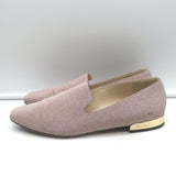 Jimmy Choo Jaida Glitter Smoking Slippers Pink Size 38 Slip-On Flats