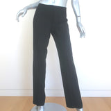 Escada Straight Leg Trousers Black Wool-Blend Size 34