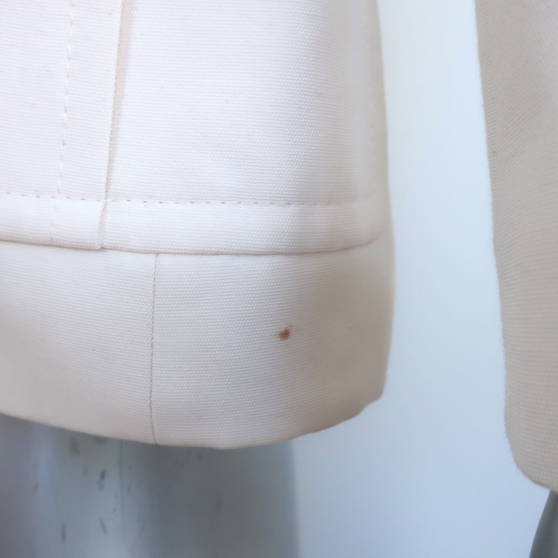 Gucci Blazer Cream Cotton-Blend Size 42 Two-Button Jacket