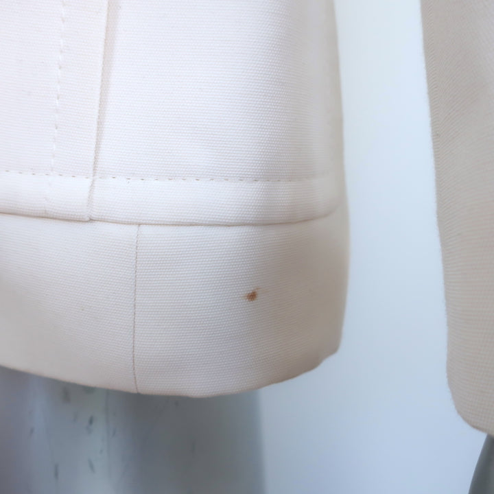 Gucci Blazer Cream Cotton-Blend Size 42 Two-Button Jacket