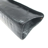 Nancy Gonzalez Crocodile Trapezoid Clutch Black Small Shoulder Bag