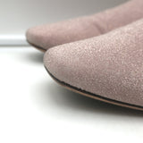 Jimmy Choo Jaida Glitter Smoking Slippers Pink Size 38 Slip-On Flats