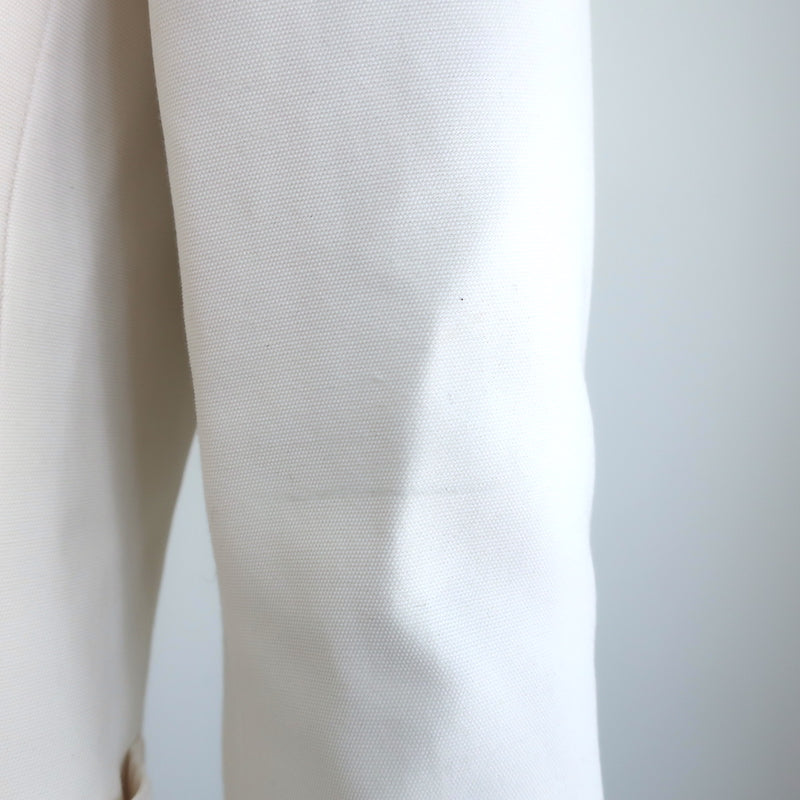 Gucci Blazer Cream Cotton-Blend Size 42 Two-Button Jacket