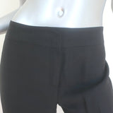 Escada Straight Leg Trousers Black Wool-Blend Size 34