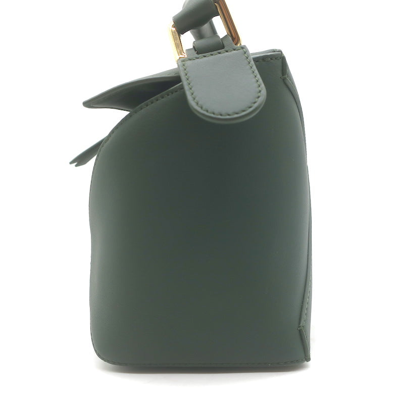 Loewe Small Puzzle Edge Bag Forest Green Leather Crossbody
