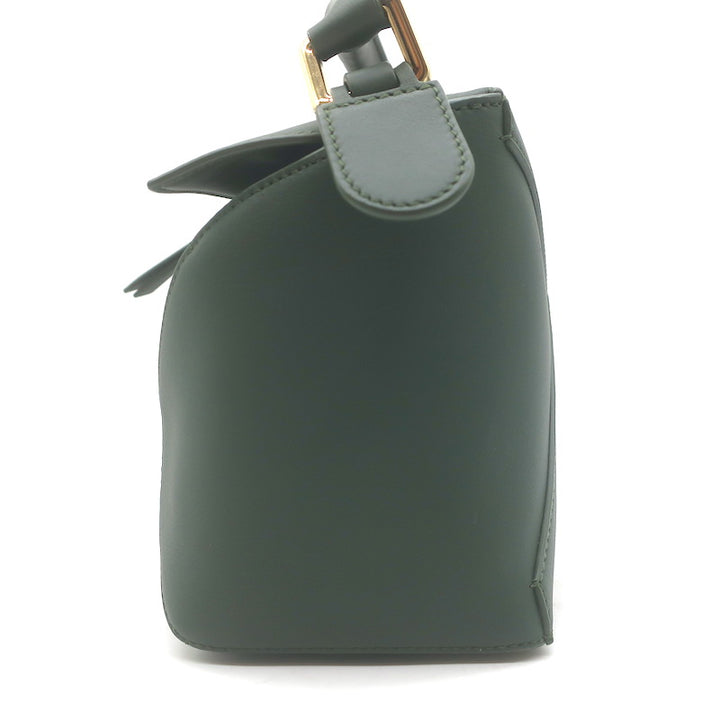 Loewe Small Puzzle Edge Bag Forest Green Leather Crossbody